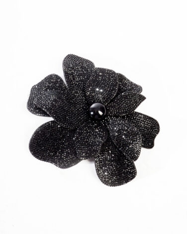 black bloom brooch