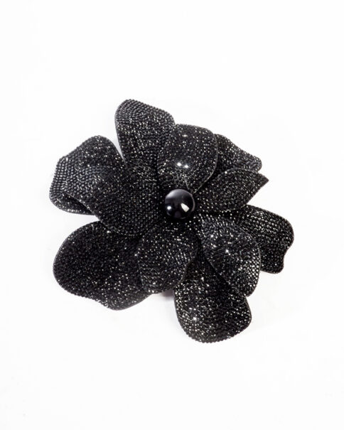black bloom brooch