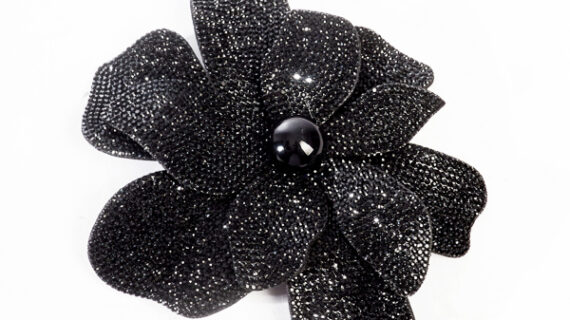 black bloom brooch