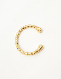 Sculpted gleam cuff gold